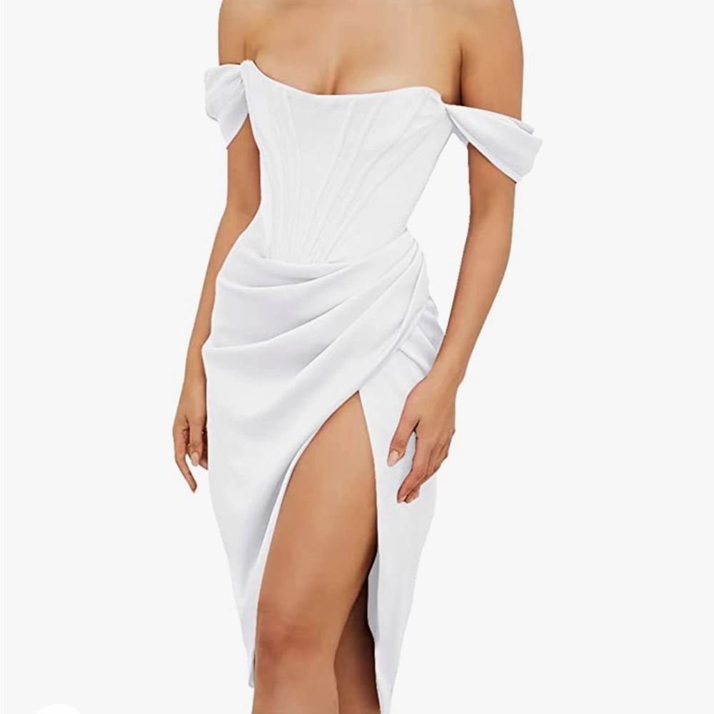 Corset off the shoulder dress